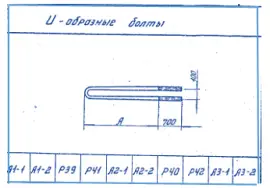 U-образные болты Металлические детали Р-38,Р-39 Р40-Р42 Серия 3.407-115 выпуск 5